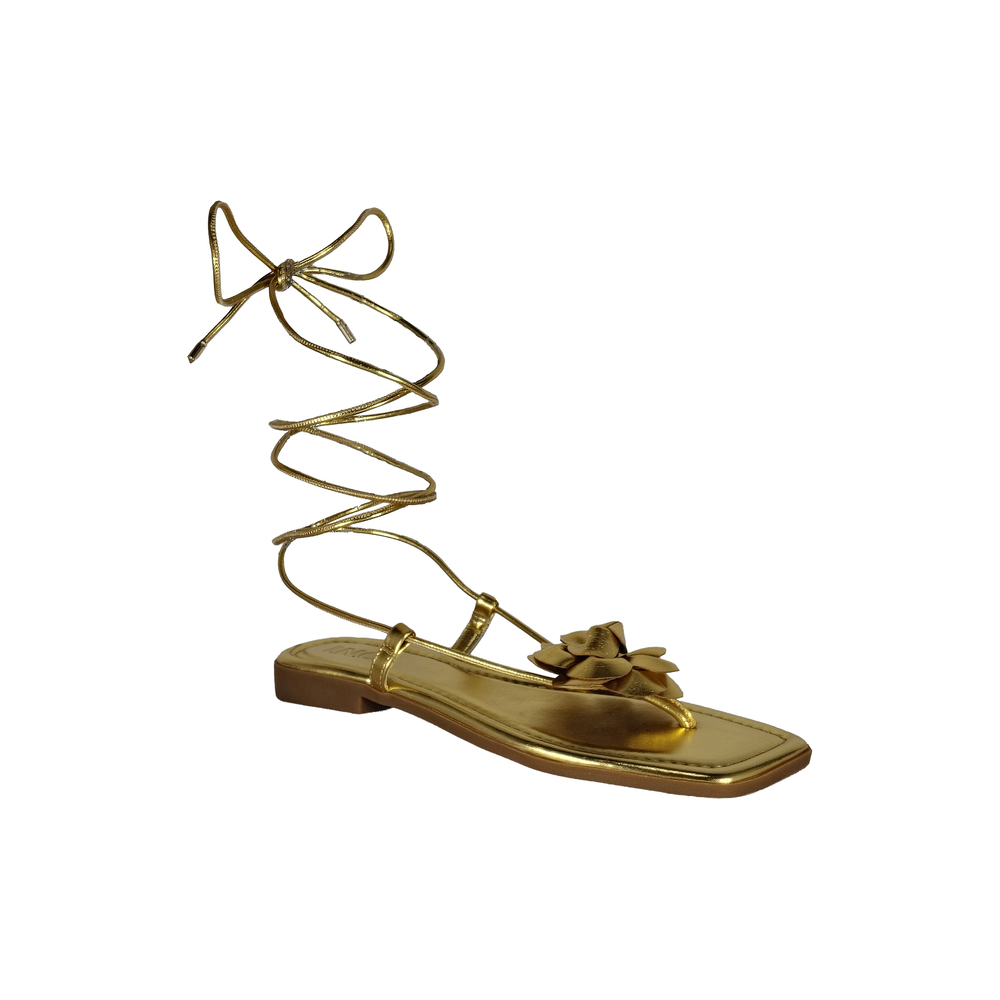 I.N.C. International Concepts Womens Gilma 2 Faux Leather Metallic Ankle Strap